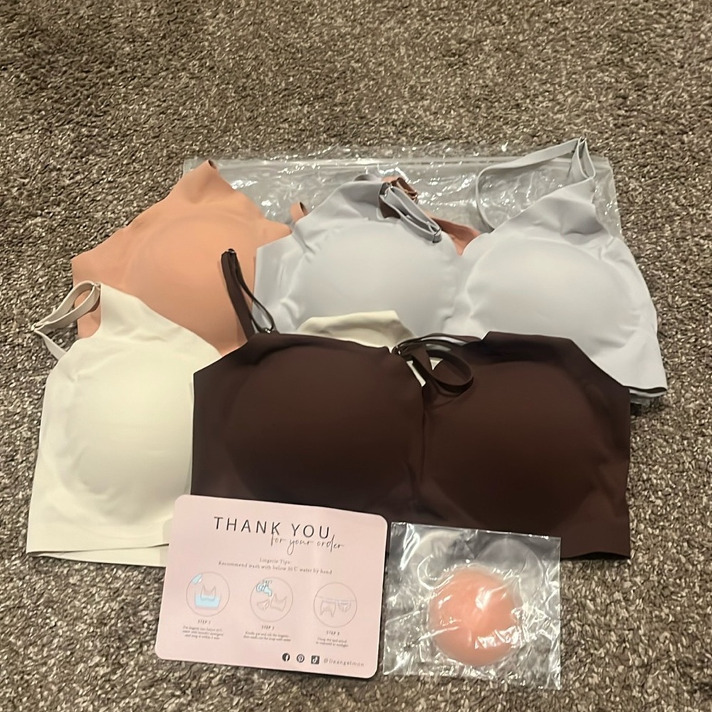 New set of four large bras
